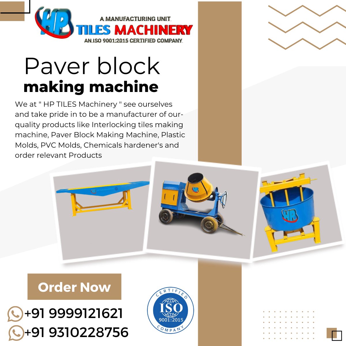 HP_Machinery's tweet photo. HP Tiles Machinery is the Largest manufacturer of Paver Block Making Machine.
Call Now:- +91 9999121621
Visit On:- https://t.co/QY2OzeuN3s
#hptilesmachinery #HPtiles
#paverblockmakingmachine #interlockingblockmakingmachine #interlockingtilesmakingmachine #paverblocks https://t.co/2eDttMDpPZ