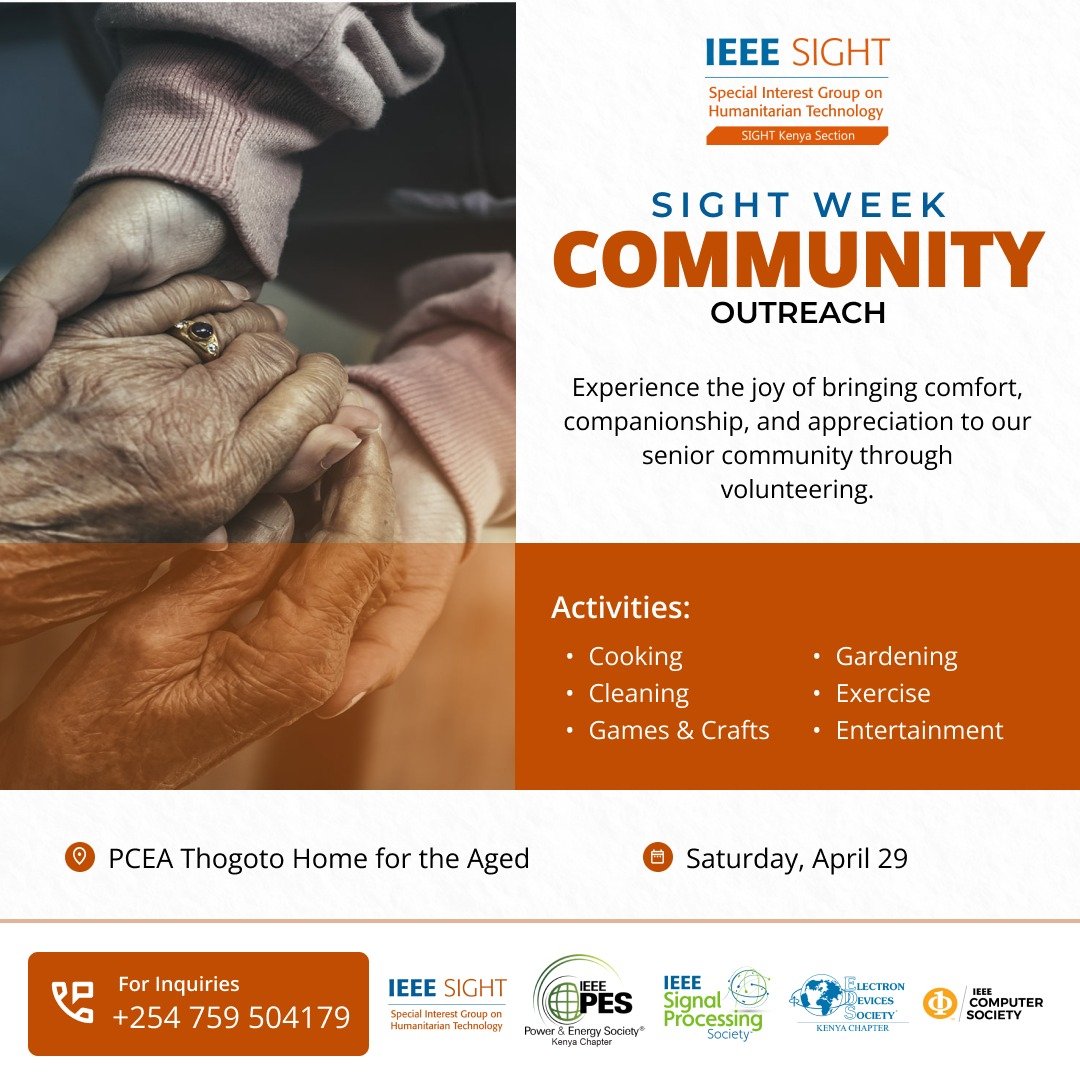 Looking for a way to give back?
 Join us on April 29th for our IEEE SIGHT Community Outreach activity and share some appreciation, comfort, companionship....  
 
Let's spread some joy!      
                 Registration Link :forms.gle/KCfPoHoYdge9vK…
