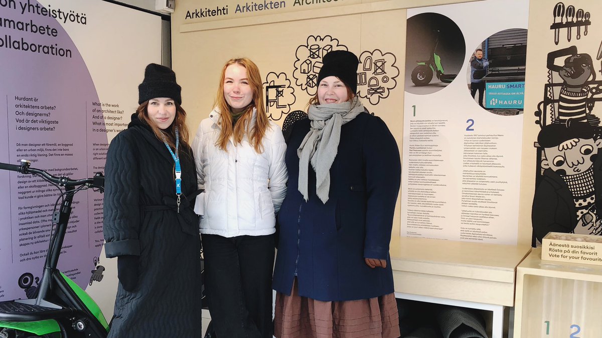 A&amp;DO Labra on liikkuva luova kontteihin rakennettu näyttelytila, joka kiertää Suomea. Maksuton ohjelma kutsuu kouluja ja kaupunkilaisia vuoropuheluun #arkkitehtuuri’sta ja #muotoilu’sta. Lähekkö nää völijyyn? #Oulu’n Pikisaari 25.4.–27.5.2023  <a href="/DesignmuseoFI/">Designmuseo</a> <a href="/MFA_fi/">Arkkitehtuurimuseo</a> <a href="/ADOfinland/">A&DO</a>