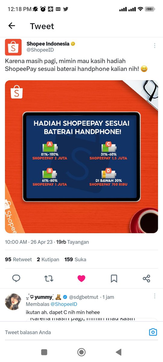 cewenyananon's tweet photo. @ShopeeID https://t.co/TjYjyND4Ap