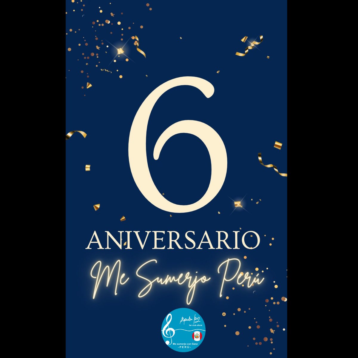 Hoy cumplimos 6 años haciendo camino por solo darte un beso 💋 <a href="/AlejandroSanz/">Alejandro Sanz</a> durante estos años como Fams Club hemos conocido gente valiosa que admira y ama tu música y sobre todo hemos formado una familia intensa llena de mucha fidelidad 🍀 
Gracias familia #mesumerjoperu 💙