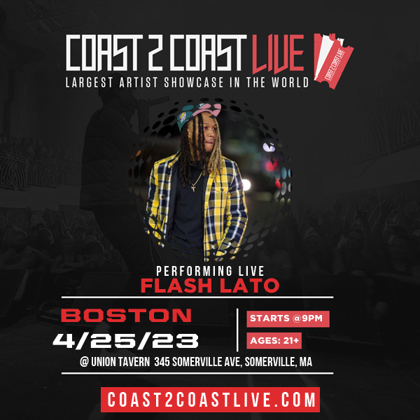 coast2coastpr's tweet photo. Congrats to @flash_lato for winning 4th place at Coast 2 Coast LIVE | Boston 4/25/23! Check it out! https://t.co/603iPYohsh #Coast2Coast https://t.co/yxwKHqq6hp