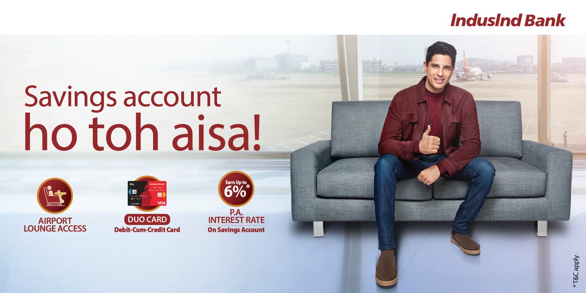 MyIndusIndBank's tweet photo. Planning to open a savings account? Choose the one which provides you privileges you can enjoy. Opt for IndusInd Bank Savings account today.

Apply Now: https://t.co/3YYokAYMNK

#IndusIndBank #SavingsAccount #SavingsAccounthotohaisa #DuoCard #AirportLounge #Travel #InterestRate https://t.co/80nPlN7jj0