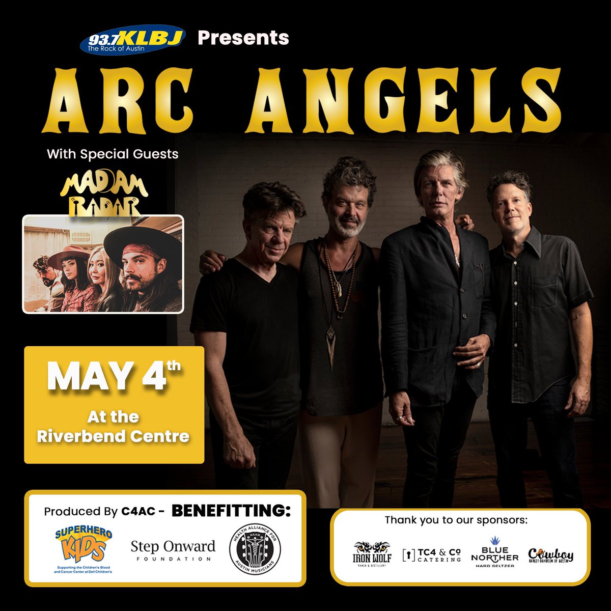 madamradarmusic's tweet photo. May 4th with the legendary #ArcAngels @RiverbendATX 🎟️✨ https://t.co/bpWGNypoN3
