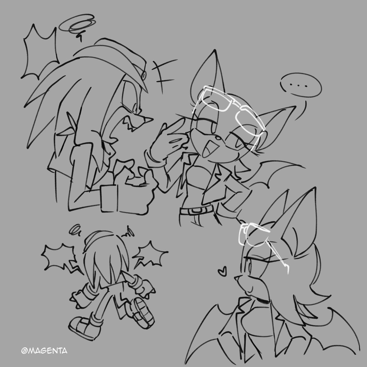 sonic the hedgehog, amy rose, shadow the hedgehog, rouge the bat, blaze the  cat, and 5 more (sonic and 1 more) drawn by kornart