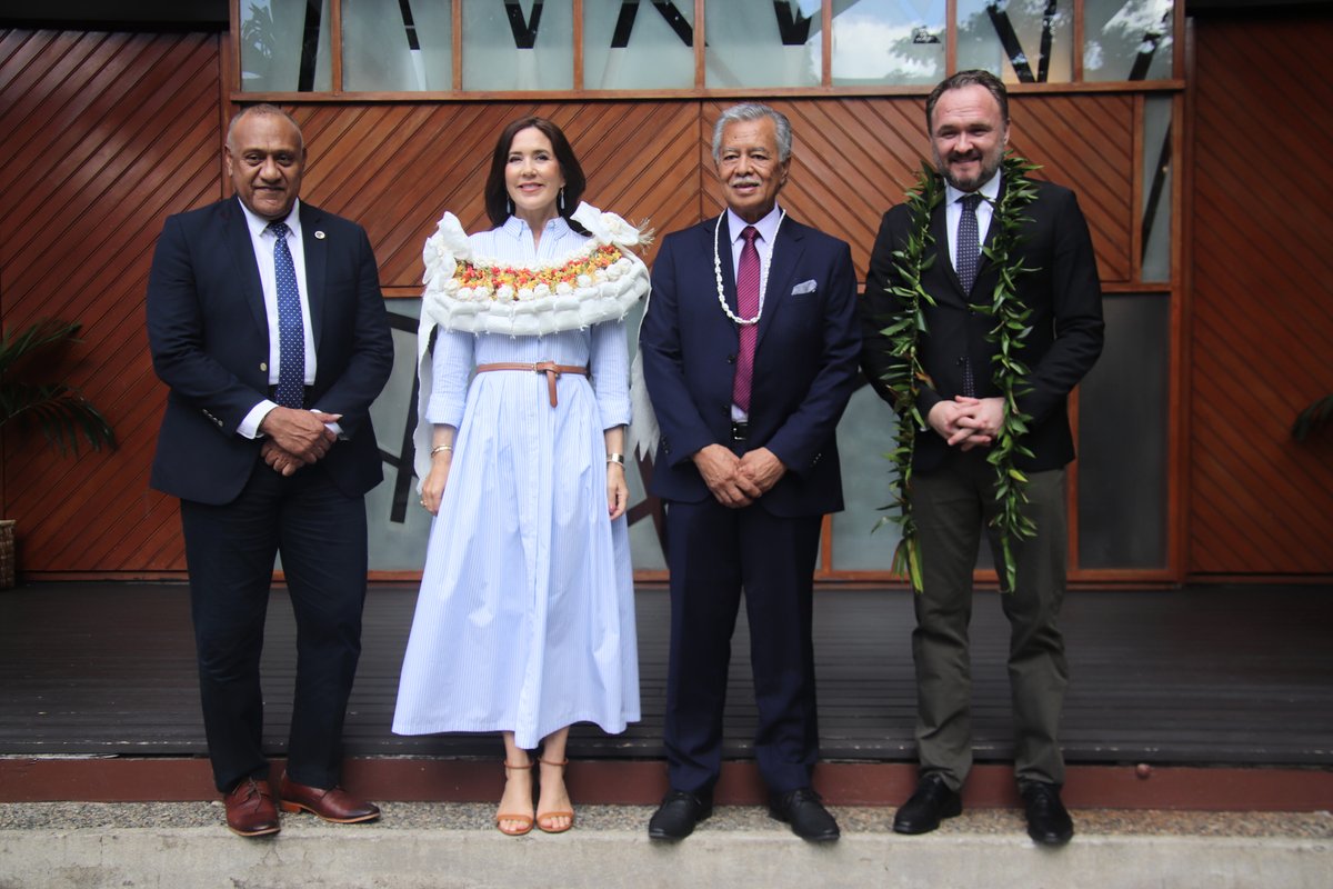 ForumSEC's tweet photo. Forum staff &amp; Forum member reps, warmly welcomed Her Royal Highness Crown Princess Mary of  Denmark and Danish Minister for Development Cooperation and Global Climate Policy, Honorable Dan Jørgensen, to a High-Level Dialogue this afternoon. https://t.co/7fN7VhcRFD
