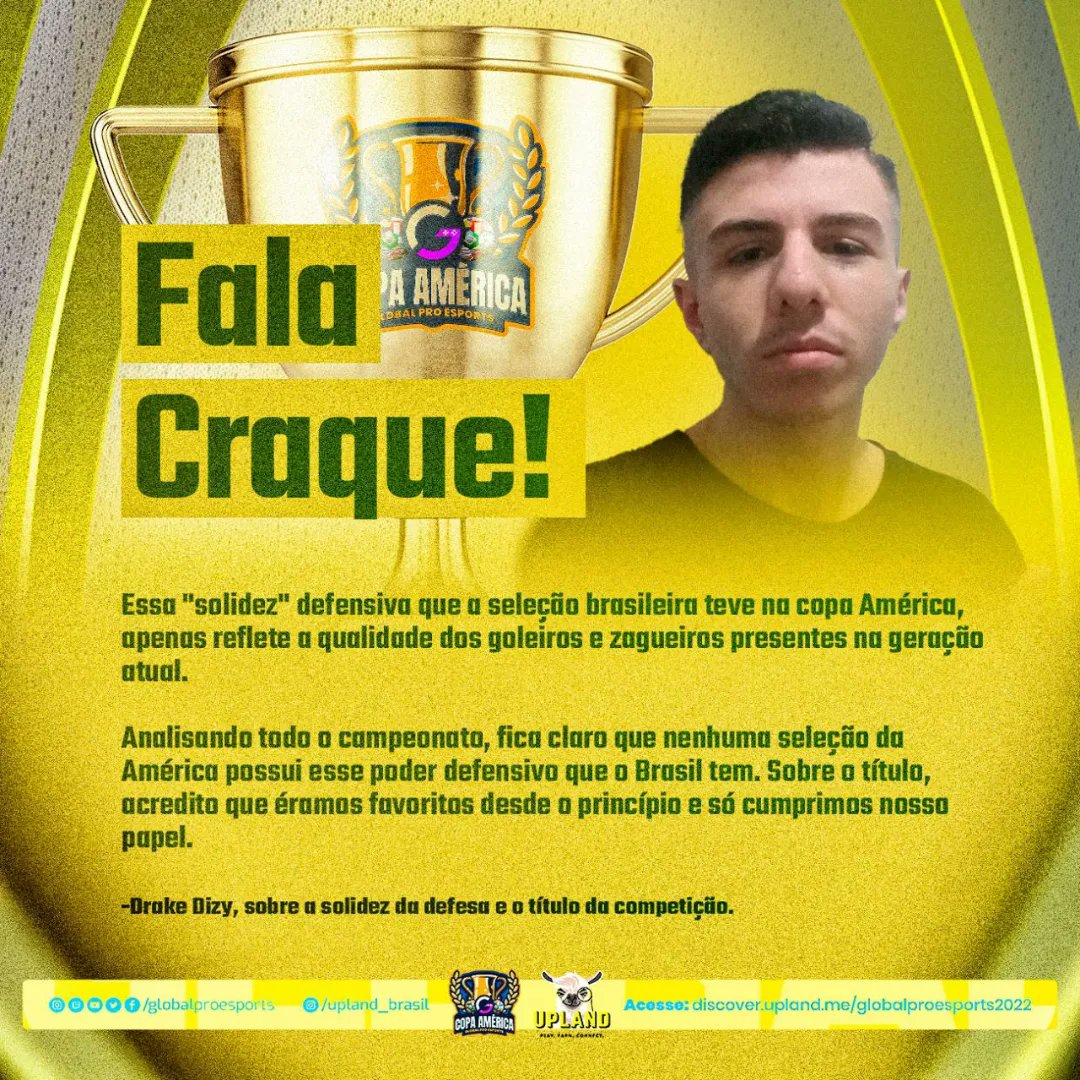 Drake_Dizy's tweet photo. Campeão da copa América Global Pro 🇧🇷 https://t.co/x2ohvJpmi6