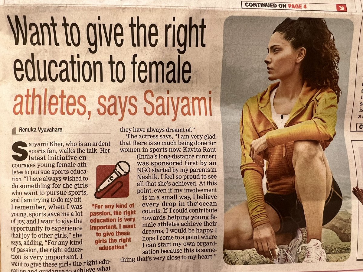 manoj_naandi's tweet photo. The daughter is back in action. ๐Today morning she showed me this clip and said I should alert all the amazing ladies in my team to rope in @SaiyamiKher for @NanhiKali #ToofanGames or Girls Soccer. https://t.co/LsPc9JOY8q