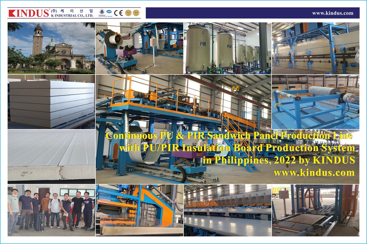 KindusKorea's tweet photo. We would like to introduce about the 'Continuous #PU #PIR #Sandwichpanel and #Board #Production #Line' we supplied to Philiphines client last year;

Website : https://t.co/yTpxeoKu9W
YouTube : https://t.co/3oAnQnF3Pb https://t.co/gfDjPRktz8