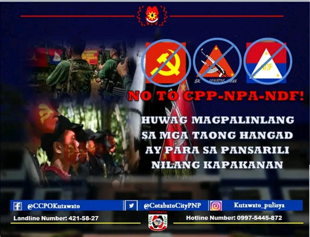 BlueMeowsolana's tweet photo. No to CPP-NPA-NDF!
#PNPKakampimo
#PNPToServeAndProtect
#TeamCCPO https://t.co/XthvlEz3DR