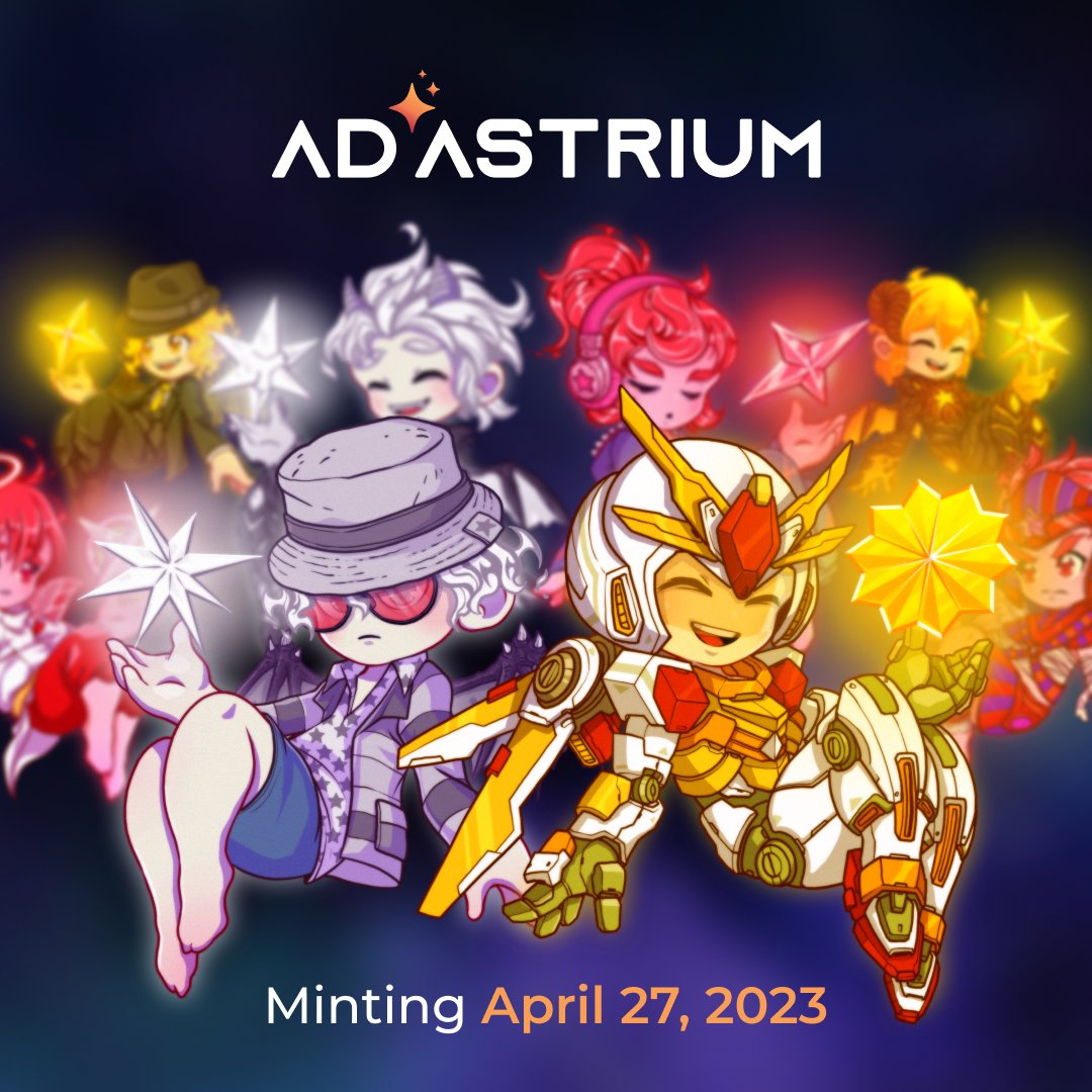 AdAstriumCNFT's tweet photo. Final reminder for whitelist registrations. 

The stars are about to shine! ✨✨✨

Policy ID:
2d67ea8ca3f856355b6b020b60e061672ebb06f205629cb056550894 https://t.co/OImVuJoKPK
