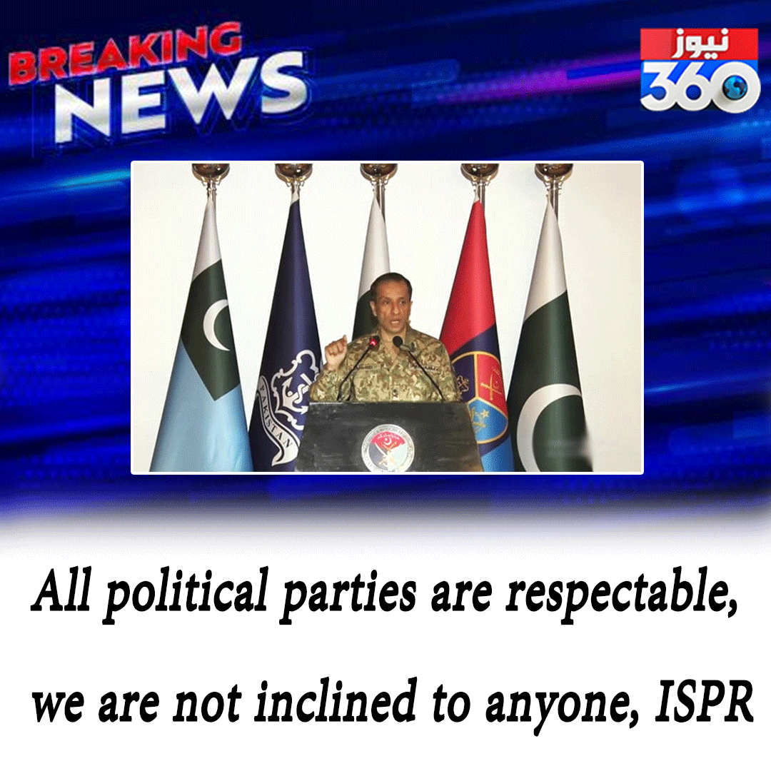 officialnews360's tweet image. All political parties are respectable, we are not inclined to anyone, ISPR

Read More:bit.ly/441J1CF

#News360 #PoliticalParties #Respectable #ISPR