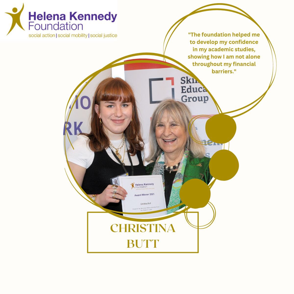 TheHKF's tweet photo. Hear from our bursary winners! 🗣️💜
These winners were awarded at the @UKHouseofLords last month by Baroness @HelenaKennedyKC and Dame @AnnLimb
Applications for our 2023 bursary close May 18th at 4pm: https://t.co/PzU5Q6knnL
#hkf #costofliving #joyfe #mhhsbd #fevoices #becom https://t.co/8bGtxlhRxK