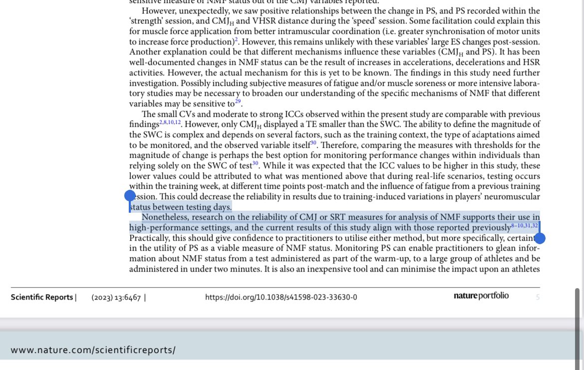 acea_ngel's tweet photo. ¿Que fatiga aguda genera cada tipo de sesión durante un microciclo ? ¿Fuerza, resistencia o velocidad ? MD-4, MD-3 o MD-2/1 ? Evaluación de la NMF (fatiga neuromuscular vía test CMJ @forcedecks ) como unos de los “gold standard “ (cuidado con solo usar CMJh como indicador único) https://t.co/KqFkp6wUzi