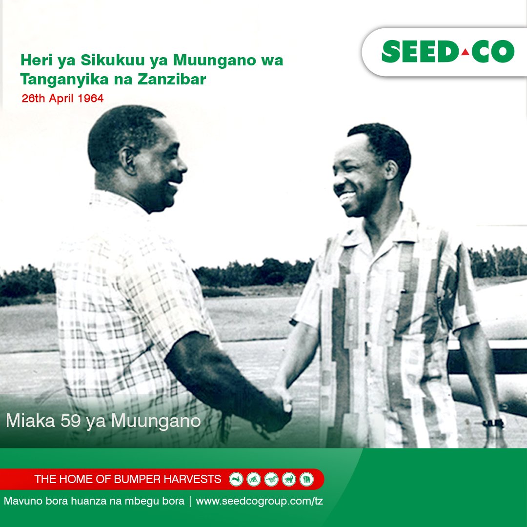 seedcotz's tweet photo. Tunapenda kuwatakia watanzania wote heri na maadhimisho mema ya miaka 59 ya Muuungano.

Tuendelee Kudumisha Amani na Upendo. https://t.co/Iq4VfdgJJP