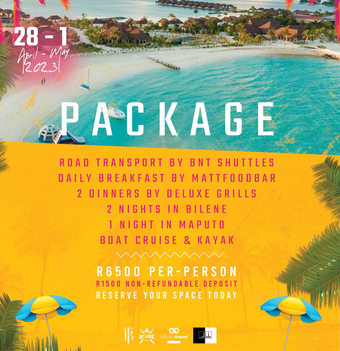 bnt_shuttles's tweet photo. Brand collaboration ⛱️🇲🇿let’s Escape internationally 
@mattfoodbar
@deluxegrill
@infinitytravel https://t.co/wMEUvDtQ1P