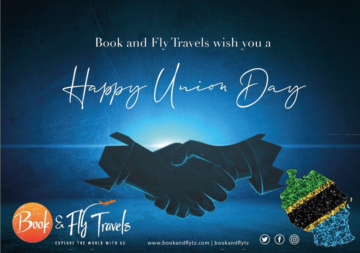 bookandflytz's tweet photo. Book and Fly Travels wish all Tanzanians, happy Union day.

#union #unionday #travels https://t.co/uLKIjcSU8U