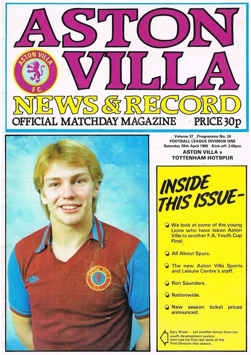 Programme cover for the Aston Villa v Tottenham Hotspur clash back in 1980

#AVFC #AstonVilla #Villa #THFC #Spurs #TottenhamHotspur #Programmes https://t.co/n8J8t177CV