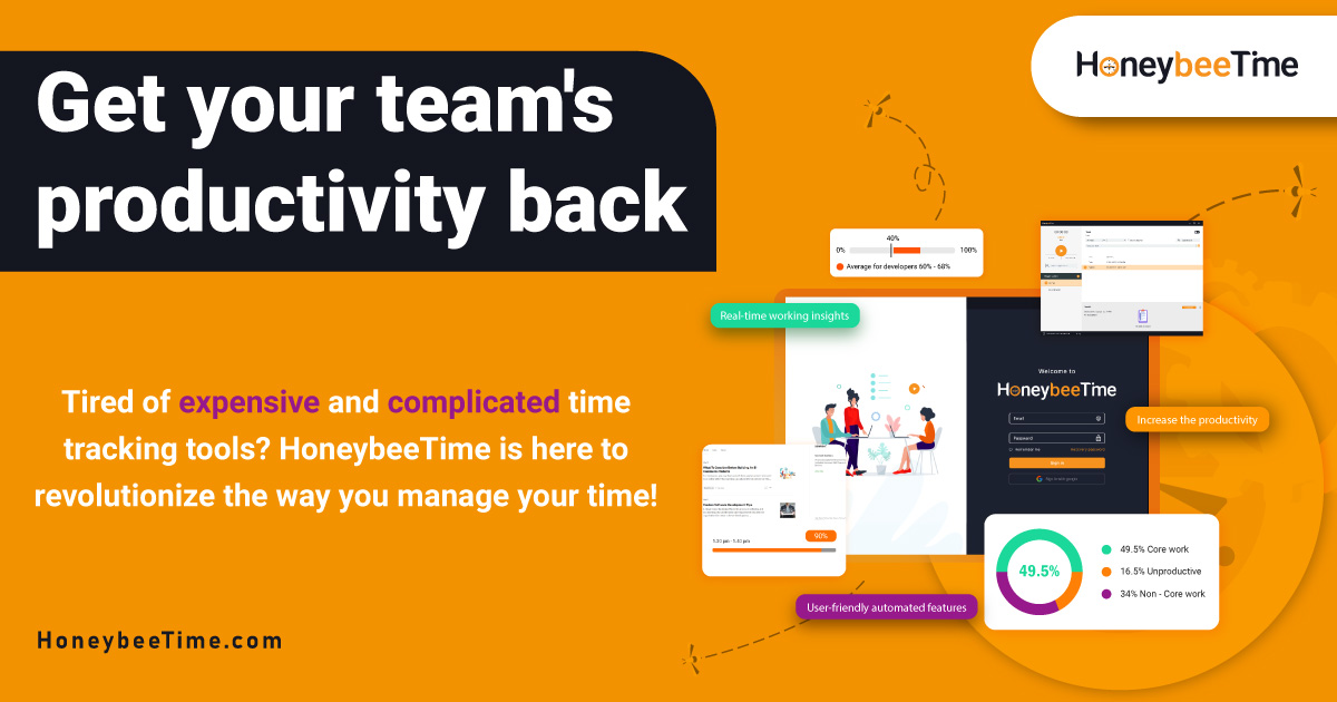 ✨Tired of expensive and complicated time-tracking tools? Discover the difference with HoneybeeTime! Join our waiting list now 🔥 👉 HoneybeeTime.com #HoneybeeTime #TimeTracking #SouthAsia #Productivity #Freelancers #remotework