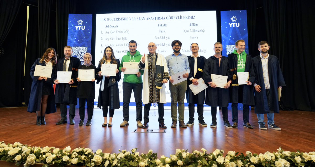 İlk 10'da yer alan araştırma görevlilerimizi kutlarız. ✨