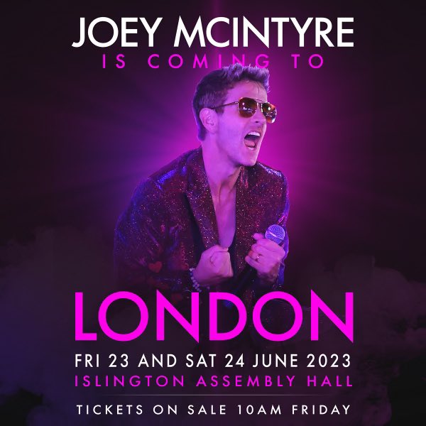 joeymcintyre's tweet image. LONDON!!!! June 23 &amp;amp; 24!! 
Islington Assembly Hall
Tix on sale Thursday for BlockNation and #iykyj - General on-sale Friday!!