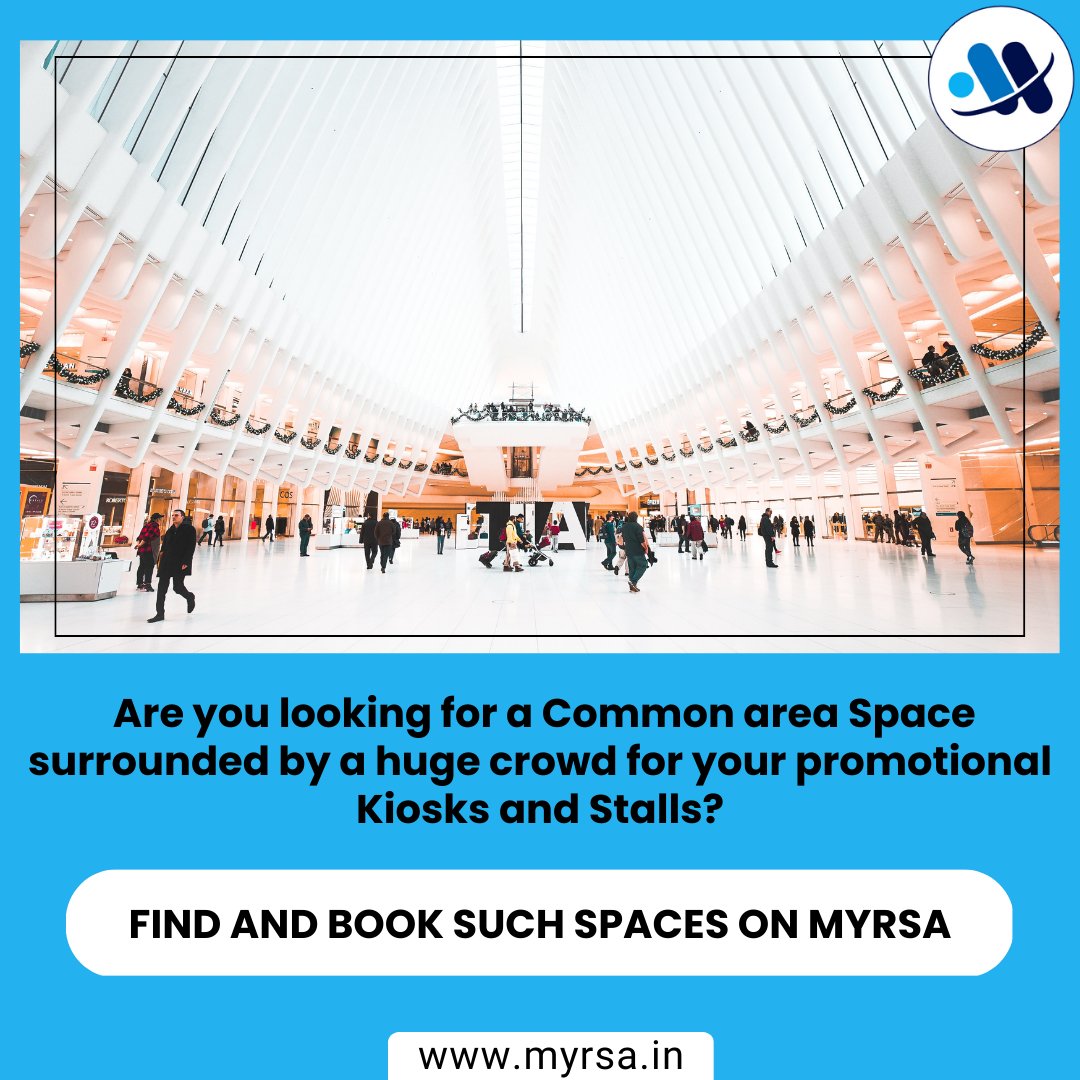 MyrsaTech's tweet image. Hey, Business Owners!

Find short-term #rentalspace for your #promotionalstalls

To know more visit our website 👉 myrsa.in

#commonarea #eventvenueinmumbai #eventspaces #spaceforevent  #rentalspace  #spaceinmumbai #spaces #promotionalkiosk #bookspace