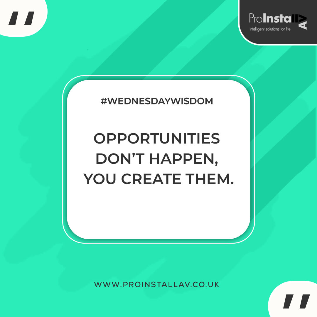 proinstallav's tweet photo. #WednesdayWisdom
Opportunities don’t happen, you create them. https://t.co/vEi614Kp4X