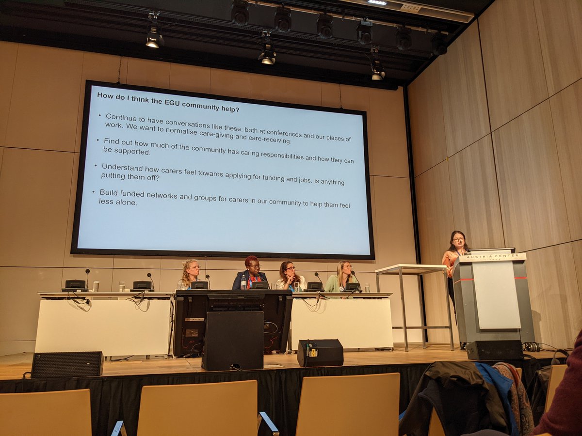 NORMS_IC's tweet photo. A really important conversation yesterday at #EGU23 on juggling caring and parenting responsibilities in academia. Thank you to all the panelists, including @booth_ca  for sharing your personal experiences and discussing ways to support carers and parents. https://t.co/05PWlXVZIC