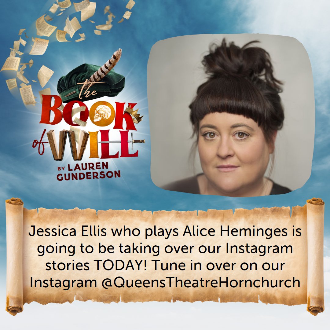 QueensTheatreH's tweet photo. It's Instagram takeover time!
@JessicaEllisUK, who plays Alice Heminges in The Book of Will, is doing an Instagram take over today!
Head over to our Instagram https://t.co/313yEAI45Q to join in.

27 Apr - 13 May | 🎟️ reserve by calling our box office on 01708 443333 https://t.co/XTXkFiEjBI