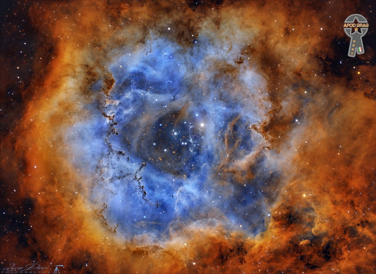 Optolong_filter's tweet photo. The Rosetta Nebula Ngc2237 is large,roughly circular H II region located on the edge of a giant molecular nebula in the constellation Unicorn. 
#Tecnosky APOTriplet115/800
#Omegon veTec571M
#iOptron CEM70G
#Optolong LRGB SHO-3nm 2″filters
Credit:Luca Dinoi
https://t.co/78hqUPiYc9 https://t.co/8bb60b8DuS