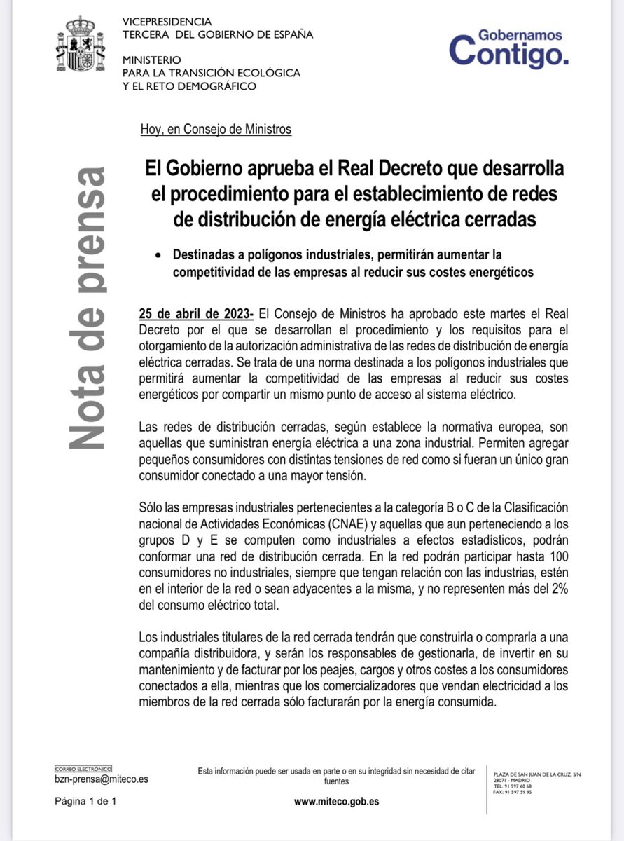 Ha costat i molt, i no tinc gens clar que sense la perseverància de <a href="/capdevilajoan/">Joan Capdevila ن</a> s’hagues aconseguit. Ja tenim el marc regulador de les xarxes electriques tancades.