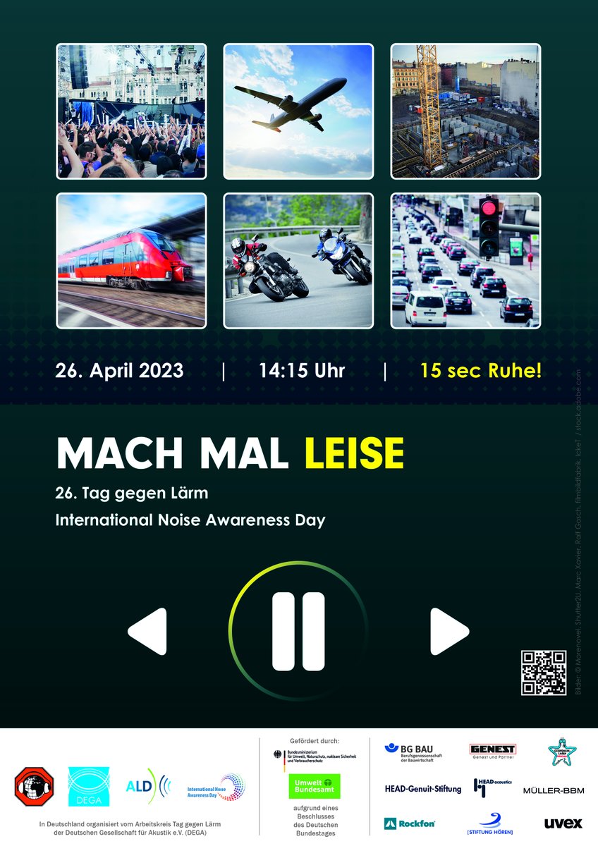 „Mach mal leise!“ Deutsche Tinnitus-Liga e. V. unterstützt den 26. Tag gegen Lärm am 26. April 2023
Infos: tinnitus-liga.de/pages/presse/p… 
#Tinnitus #TinnitusTipps #TinnitusHilfe #Ohrgeräusche #LebenMitTinnitus #HNO #Schwerhörigkeit #Hyperakusis #MorbusMenière #Hörschutz #Hörgerät