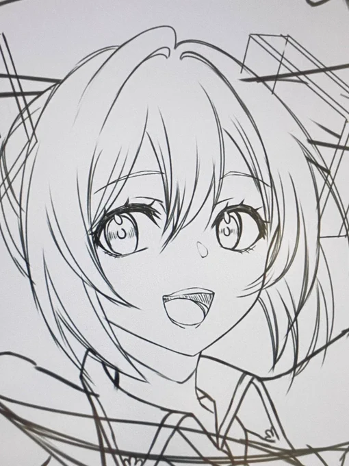 手癖で描いたミクさん←
ちょっと違う…となったので調整したミクさん→ 