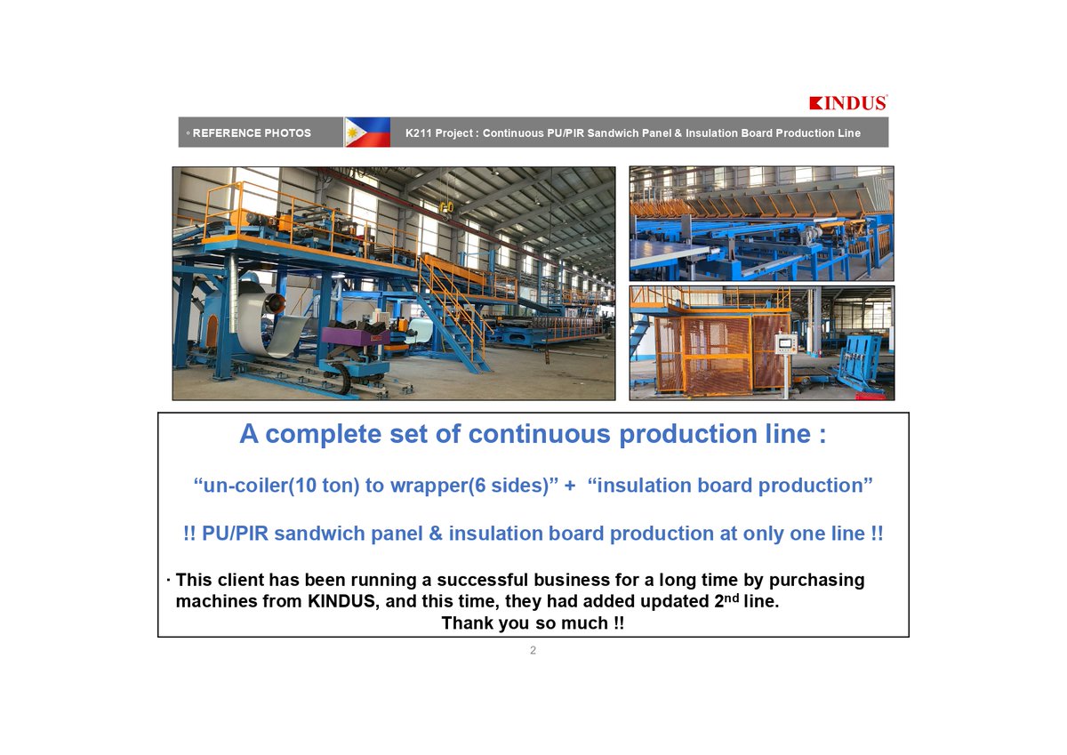 KindusKorea's tweet photo. We would like to introduce about the 'Continuous #PU #PIR #Sandwichpanel and #Board #Production #Line' we supplied to Philiphines client last year;

Website : https://t.co/yTpxeoKu9W
YouTube : https://t.co/3oAnQnF3Pb https://t.co/8GotTPGtSr