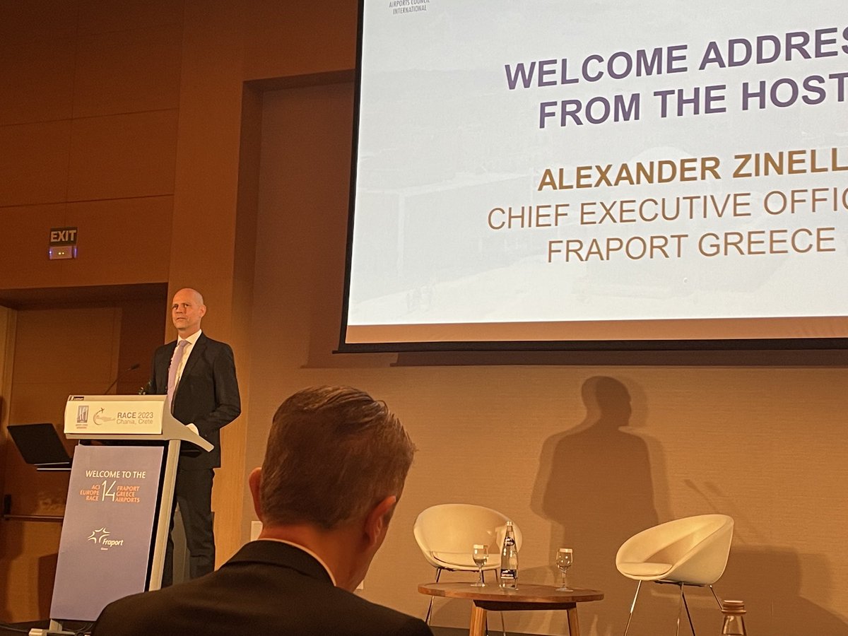 RegionalGateway's tweet photo. Alexander Zinell, Fraport Greece CEO and former Regional Gateway cover star opens this year’s @ACI_EUROPE regional airports conference #racechania #regionalairports #connectivity #chania #fraportgreece https://t.co/snPsgbQYld