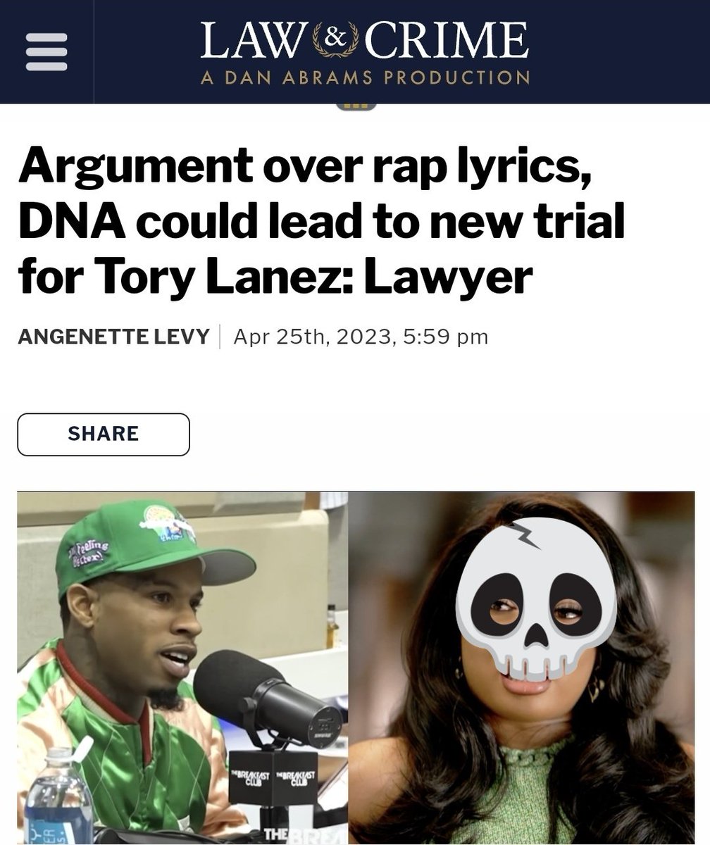 We are on a mission for justice‼️‼️
#FREETORYLANEZ ♥️🖤what these ppl did to you will never go unpunished‼️‼️
#NewExhibits
#NewSupplementMotion
#May8th 

Full read here⬇️⬇️
lawandcrime.com/tag/tory-lanez/