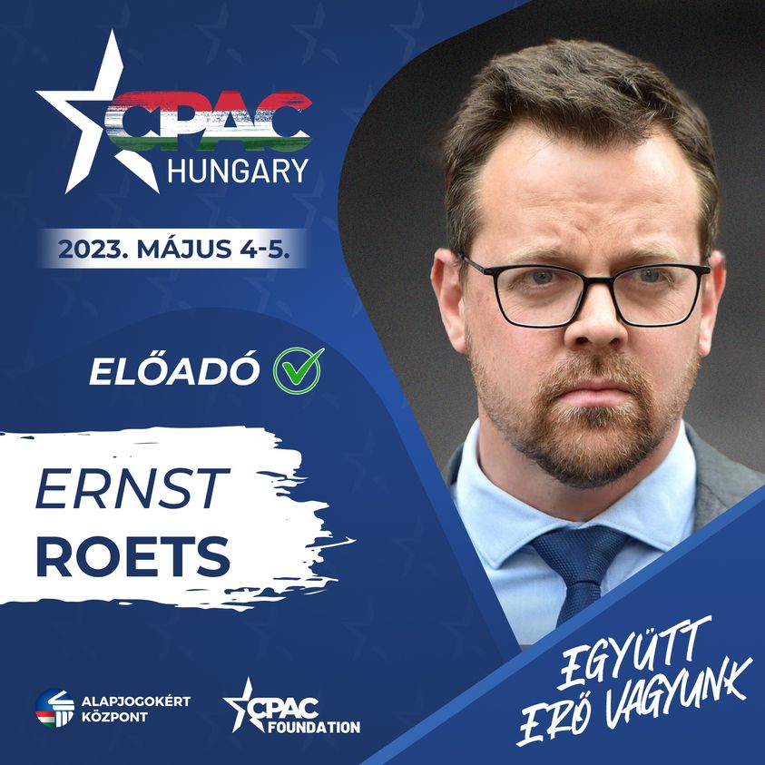 Dr. <a href="/ErnstRoets/">Ernst Roets</a> is genooi om ‘n toespraak te lewer by CPAC Hongarye. CPAC is die Conservative Political Action Conference.
Korrupsie, plaasmoorde, onteiening sonder vergoeding, en rassisme. Die wêreld moet weet! Klik hier en gee Ernst jou mandaat: forms.gle/SyBvFUtWPhsnZB…