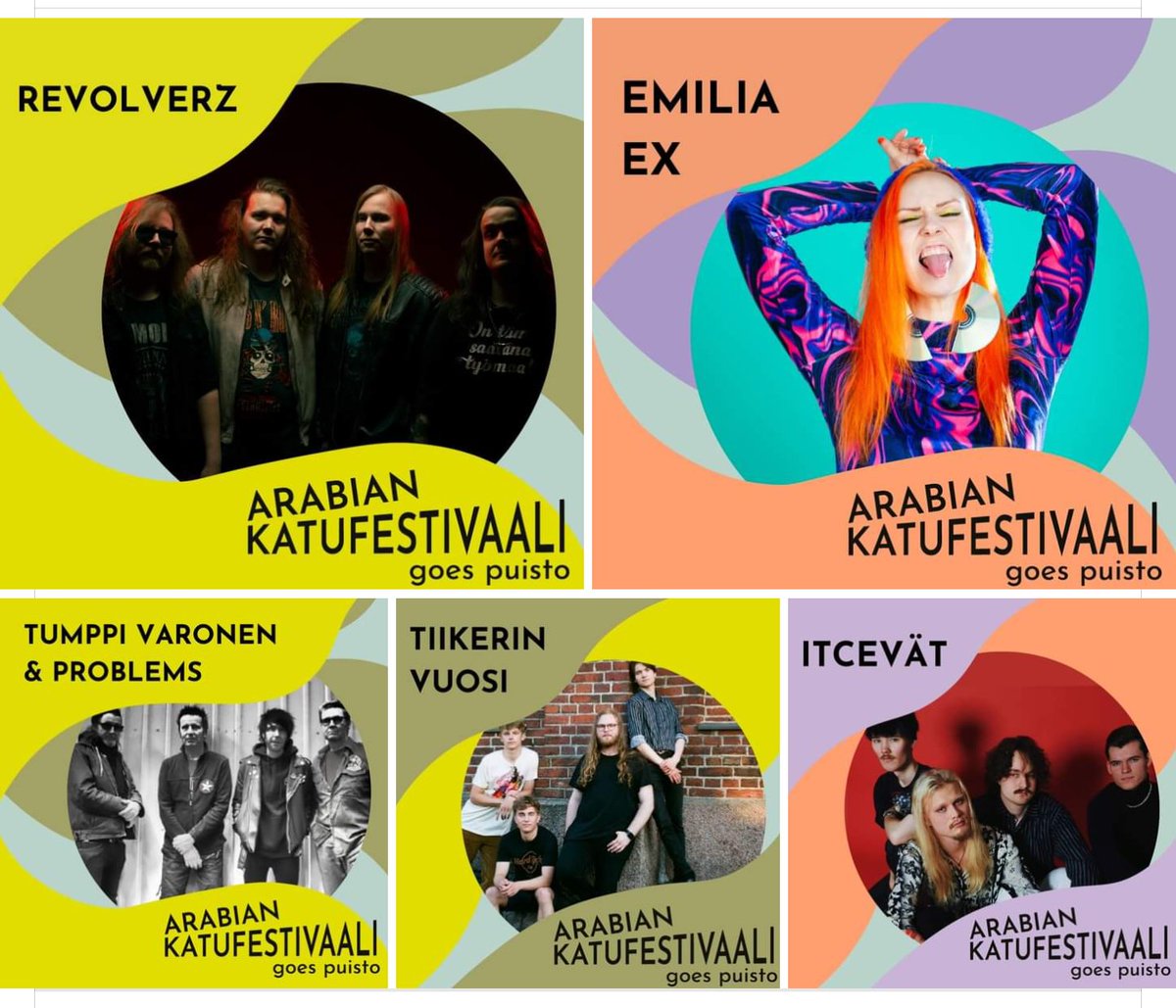 Arabian katufestivaali goes puisto.
****
Arabian nuorisotalon lavan bändit:
***
<a href="/arabiankatufest/">Arabian katufestivaali</a> #akf23 #ArabianKatufestivaaliGoesPuisto 
#ArabianNuorisotalo #ArabiaMusicHouse 
<a href="/nuorten_hki/">Nuorten Helsinki</a>