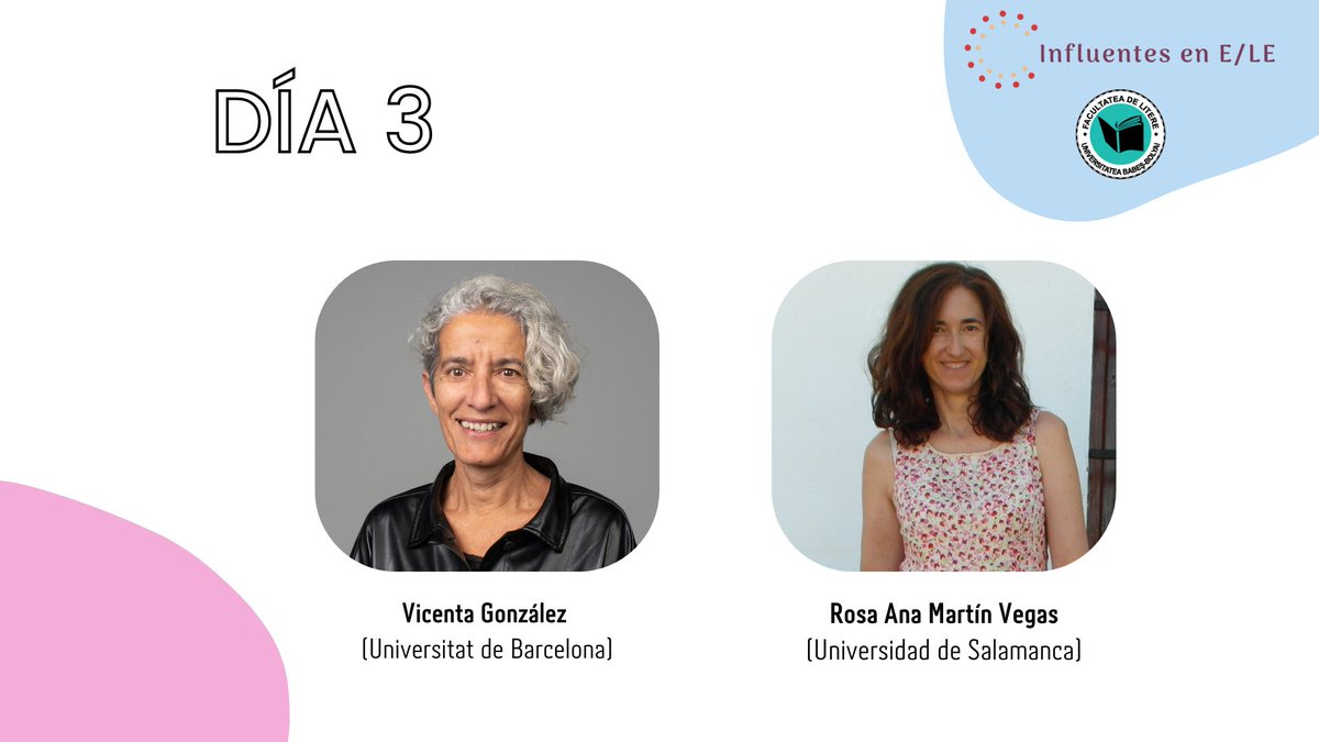 InfluentesenELE's tweet photo. Hoy estamos en compañía de Vicenta González y Rosa Ana Martín Vegas. @vicenele @usal
Un placer tenerlas y aprender de ellas.
¡A disfrutar!😍
#influentesenele #twitterele https://t.co/1NH4E8fphJ
