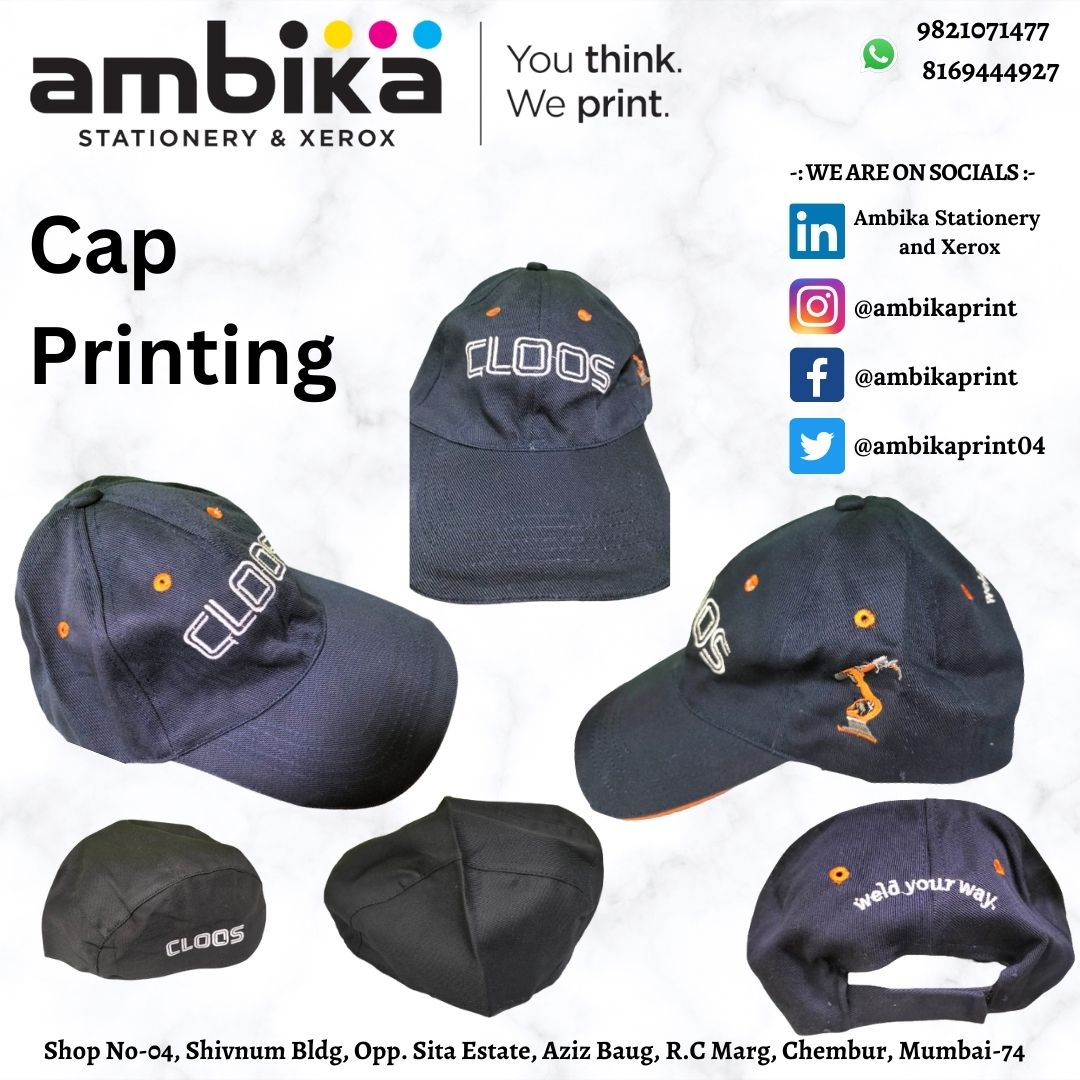 ambikaprint04's tweet photo. Cap Printing 
#ambikastationeryandxerox #youthinkweprint #chembur #MumbaiMeriJaan #munbai #mummiesmovie https://t.co/D3GnBLgDZt
