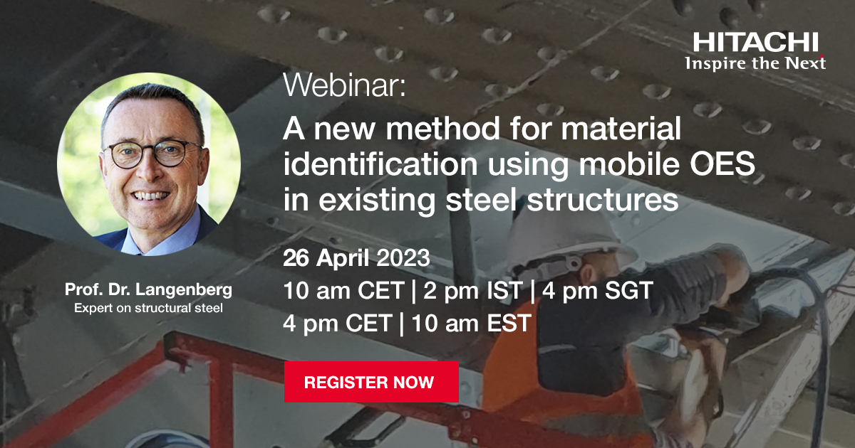 hitachihtas's tweet photo. Don’t miss our webinar today with expert Professor Langenberg. Register here: https://t.co/6wCu42EsdE
#mobileOES #StructuralSteel #MetalsAnalysis https://t.co/fmocPC4gBh
