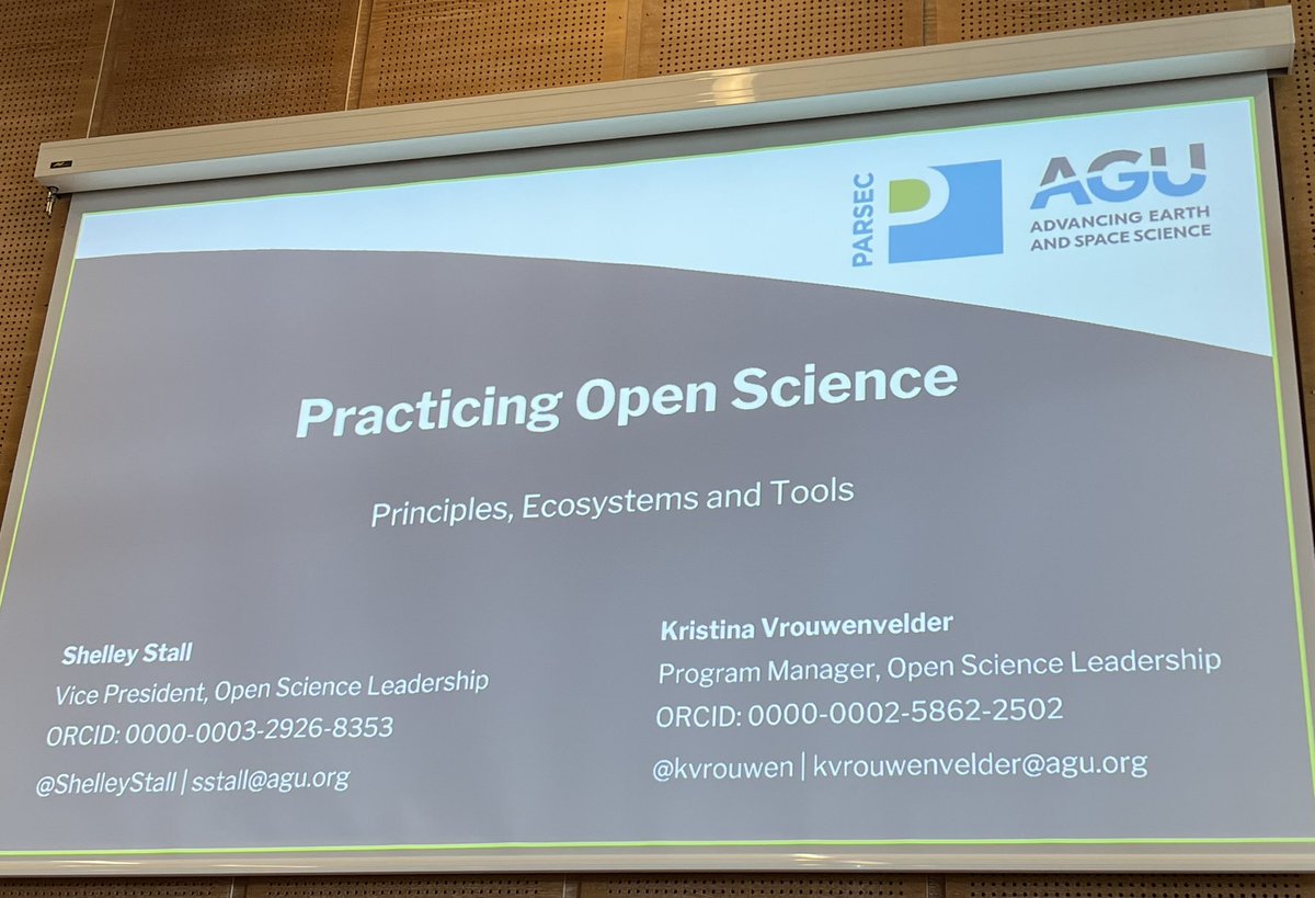 Hello EGUers!! Curious about #OpenScience ? Check out 2 Short Courses this morning. The first for early career (and not so early) researchers - SC3.1 and the second for research teams SC3.2.  Room -2.85/86. #DataHelpDesk @theAGU @EuroGeosciences @ESIPfed @PARSEC_News @kvrouwen