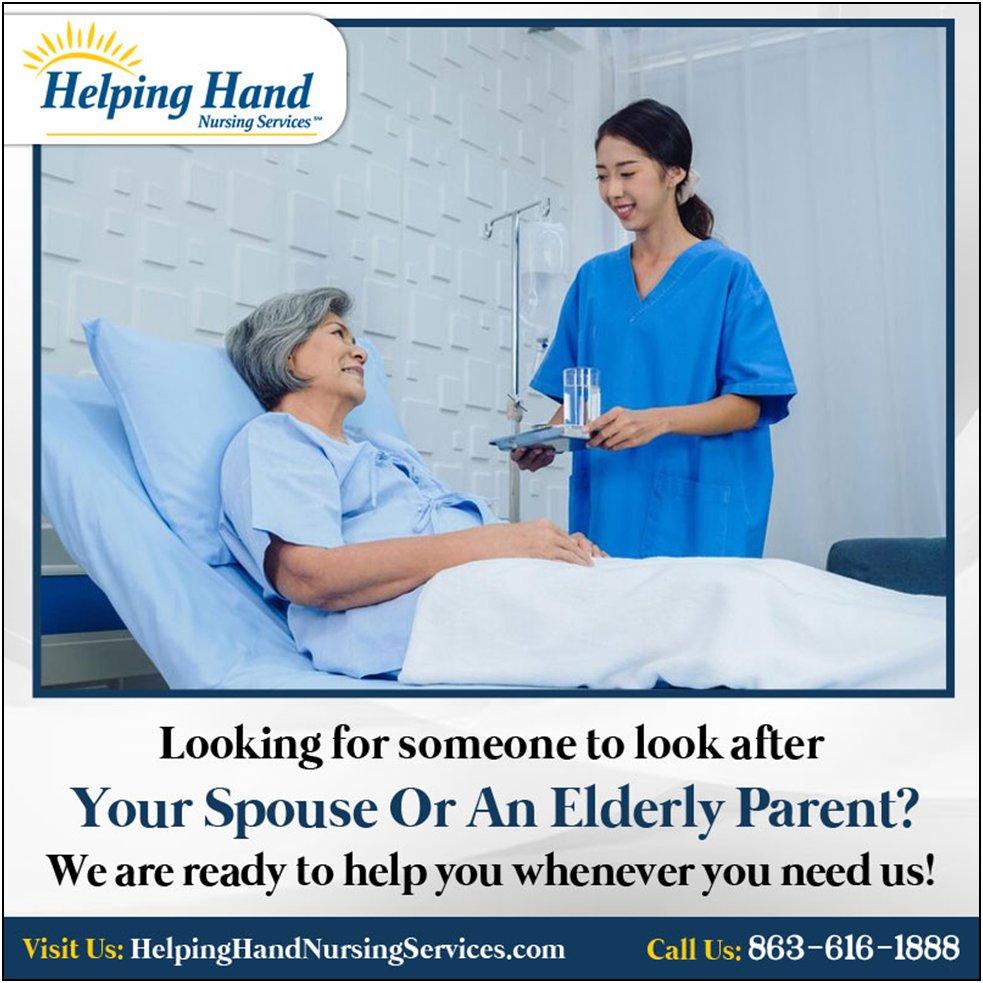 HelpingHandNS's tweet photo. No matter whether you are looking after your spouse or an #elderly parent, you must also look after yourself. For you to do just that, our exceptional #caregivers are prepared to arrive whenever you need us. To learn more, call Helping Hand Nursing Services today.

#HomeCare https://t.co/M55WpU7yW8