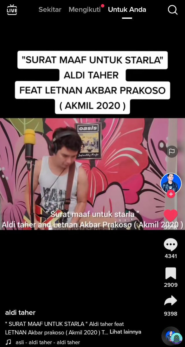 💚 // tiktok vt tt virgoun 

 Aldi Taher: Dimana ada masalah, disitu saya berkarya.