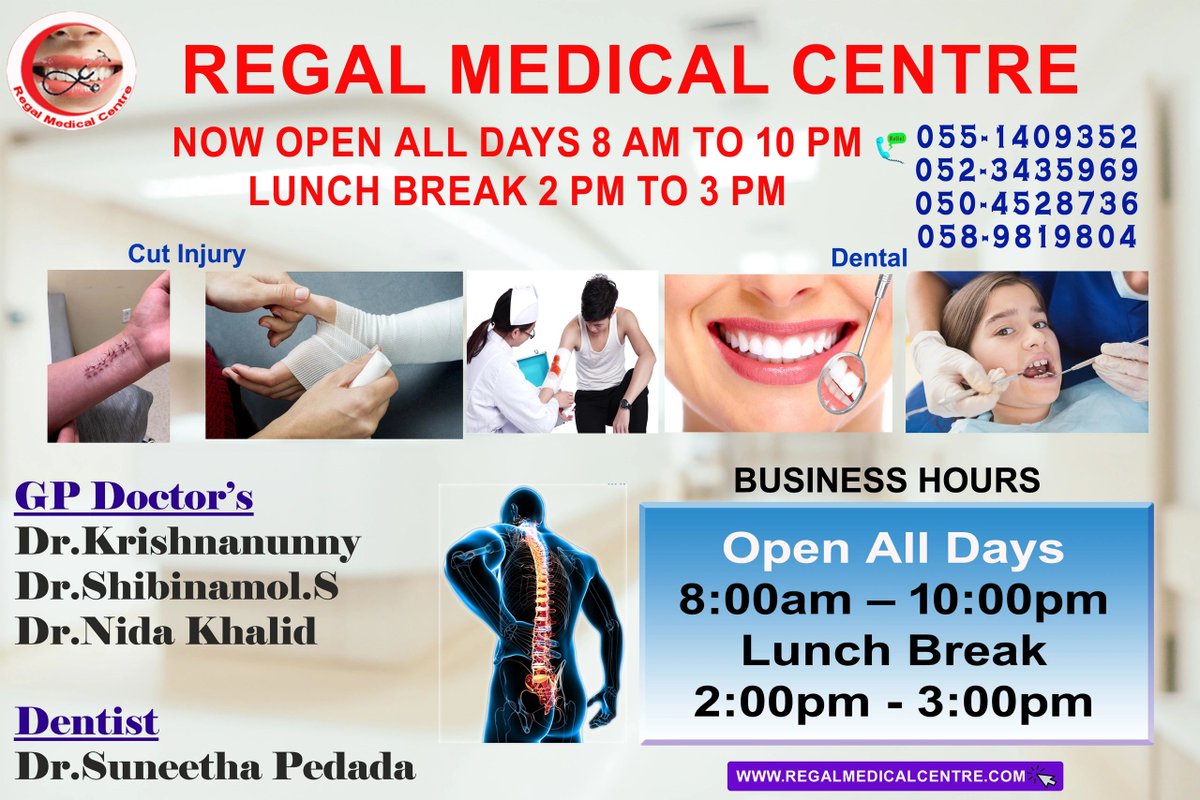 RegMedCent's tweet photo. Book your consultation appointment today...🤗💯 For more details and to get to know more about our services and offers contact us (WhatsApp /call 055-1409352 / 058-9819804)☺💬📞 https://t.co/l19JYmgdW2