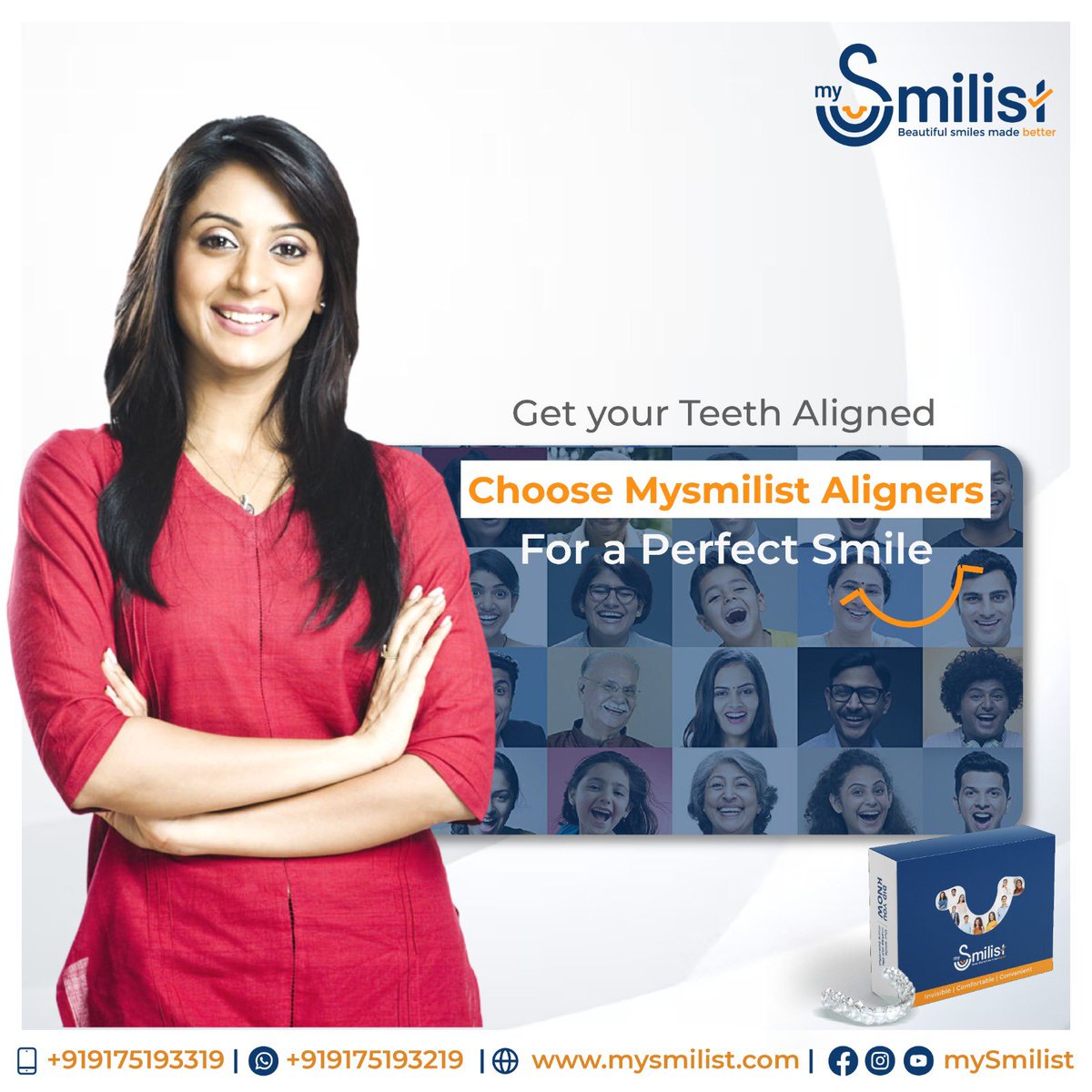 MySmilist's tweet photo. Transform your smile with our comfortable and effective mySmilist clear aligners!

Make the aligners the best choice and solution to all your dental problems. 🦷🤩

👩🏻‍💻 : https://t.co/mRoQVfU8lJ

#selfconfidence #selflove #happyday 
#smile #smilealot #smilemore #smilealways https://t.co/u4V80wHHTy