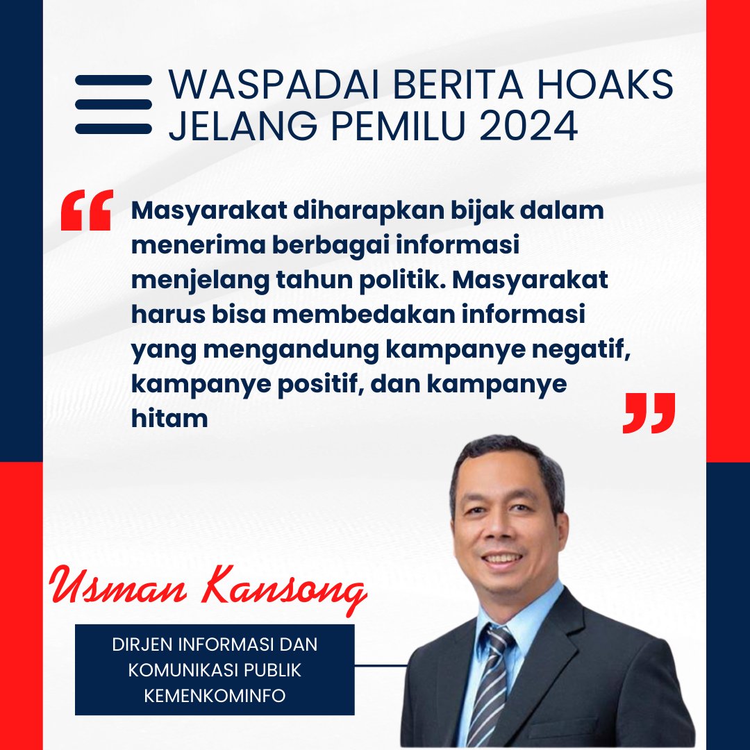 TinaOctavia14's tweet photo. Waspada penyalahgunaan kampanye digital di Pemilu serentak 2024 https://t.co/3qazJTc1kz