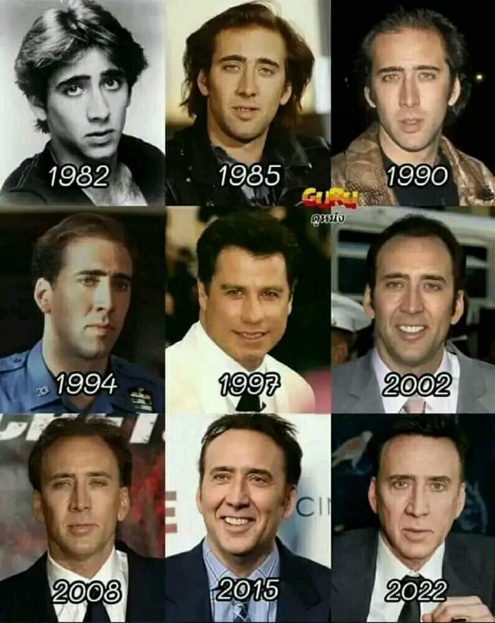 @OfficialNicCage   faces guess what happened in 1997 🤔 how did he change totally