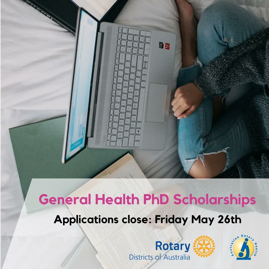 One month until our General Health PhD Scholarships close 🔎 ARH's partnership with Rotary Clubs, individuals and universities provides a stipend to applicants undertaking full-time research in health-related opportunities. To find out more - buff.ly/406zUNU