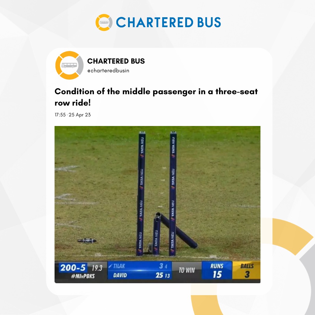 When you don't opt for 2x2 premium pushback seats.  

#Marketing #TwitterTrending #Twitter #Instagram #Explore #memes #MomentMarketing #trending #trendingnow #newtrend #trendalert #twittertrends #Topical #IPL #IPL2023 #ArshdeepKaur #charteredbus #travelmemes